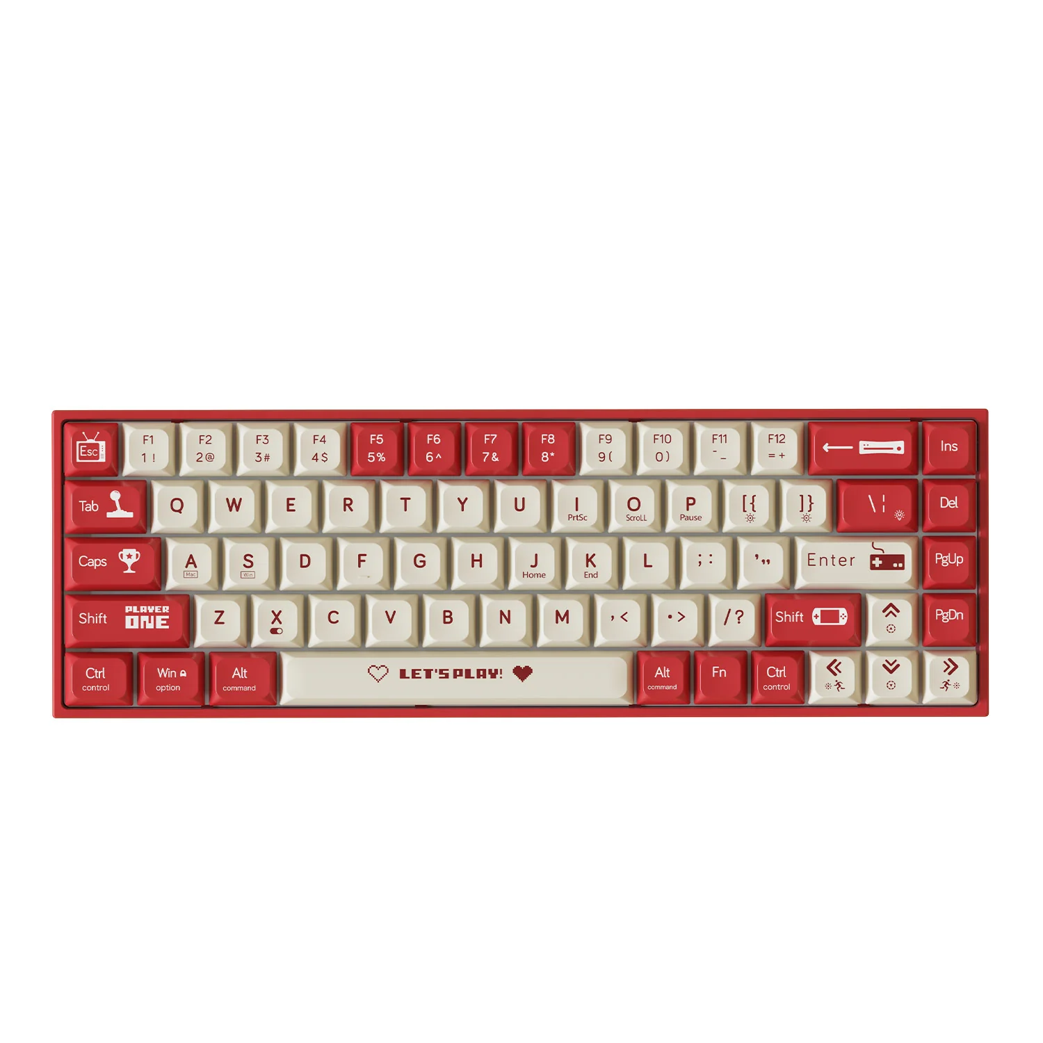 CLAVIER MECANIQUE GAMING AJAZZ AK680 RED-WHITE BROWN_SWITCH RGB
